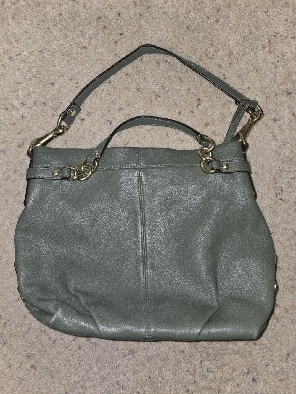 Coach Brooke Green Hobo Leather Handbag Purse Bag - Picture 3 of 9